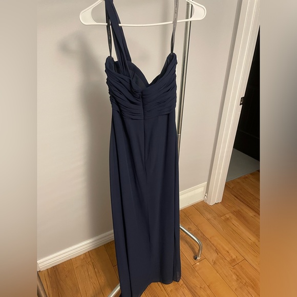 Bill Levkoff One Shoulder Bridesmaids Dress - Picture 4 of 5